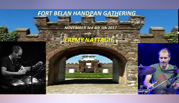 concert Handpan Weekend with Jeremy Nattagh multiman Fort Belan Caernarfon